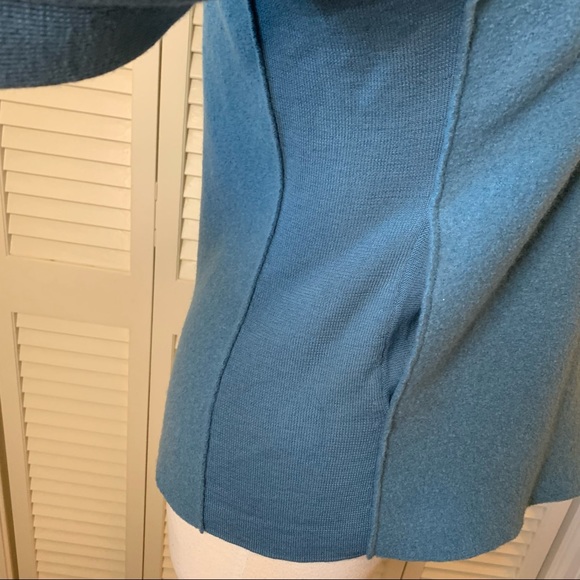 Eileen Fisher blue snap front button jacket - Picture 10 of 13